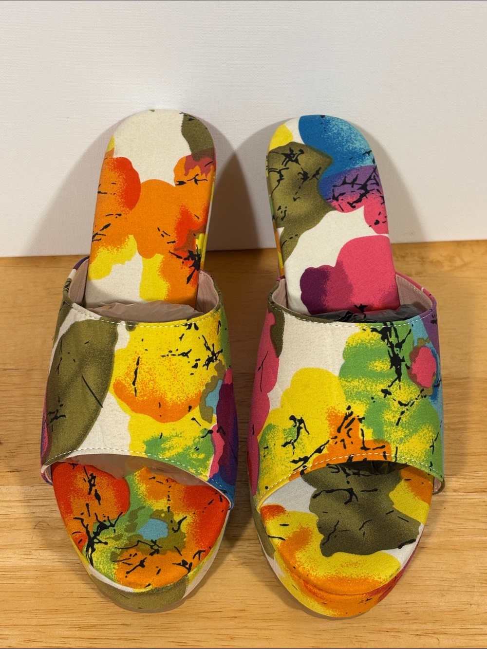 Multicolor Floral Slide Sandals - Women